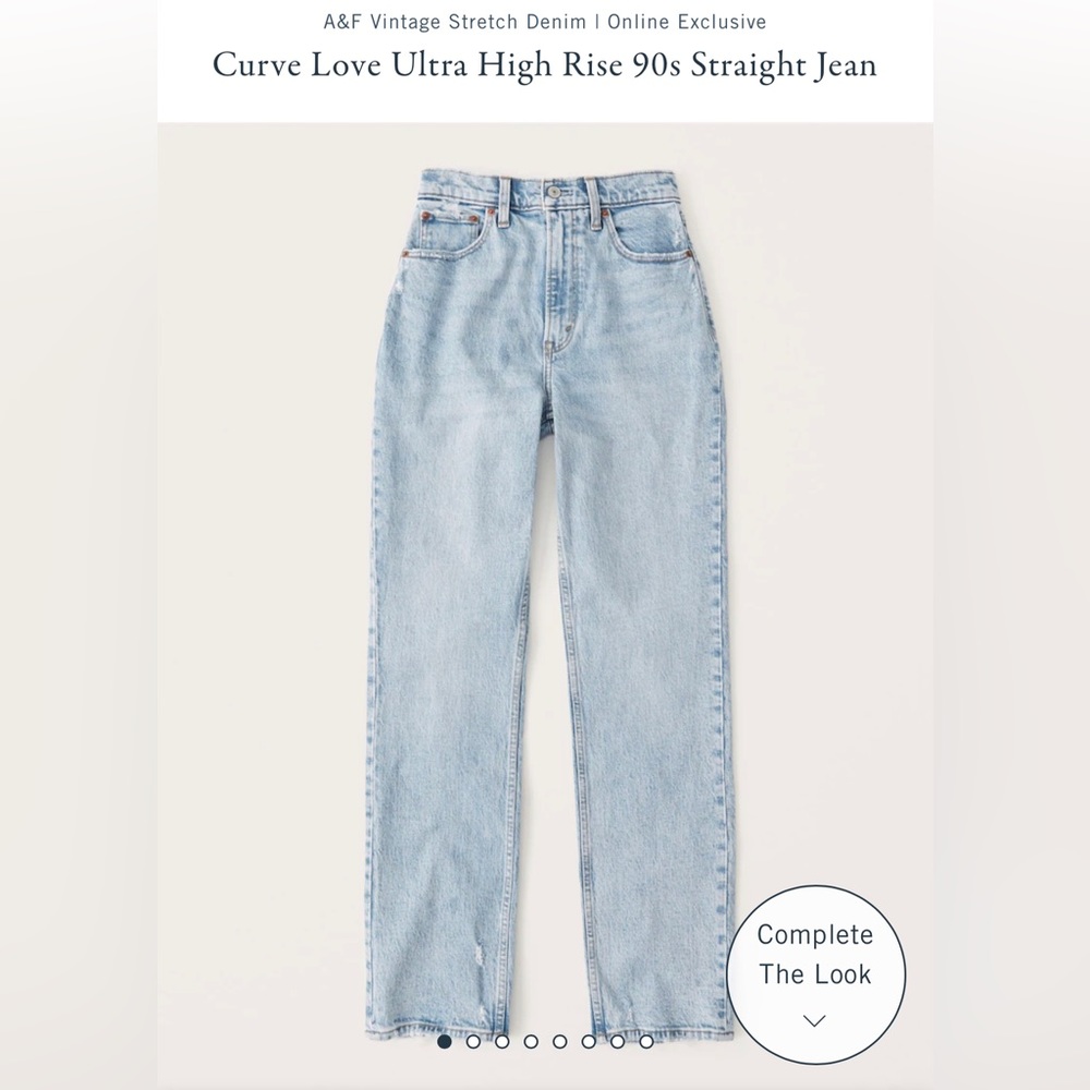 Abercrombie & Fitch the 90s straight ultra high rise